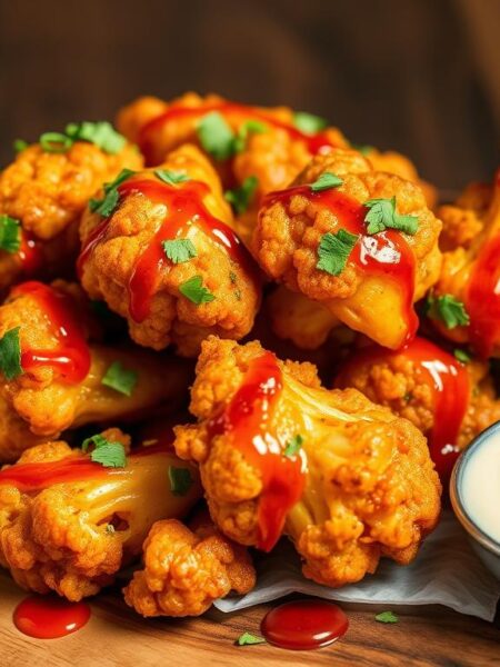 Cauliflower Wings (VEGAN) with Bang Bang Sauce