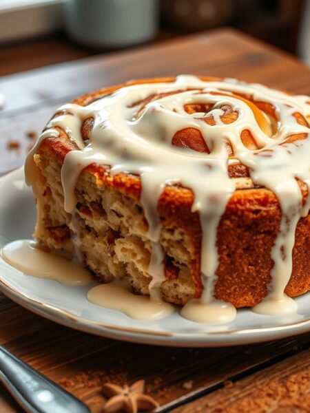 Giant Cinnamon Roll Cake