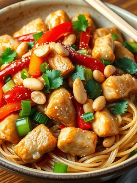 Kung Pao Chicken Noodles