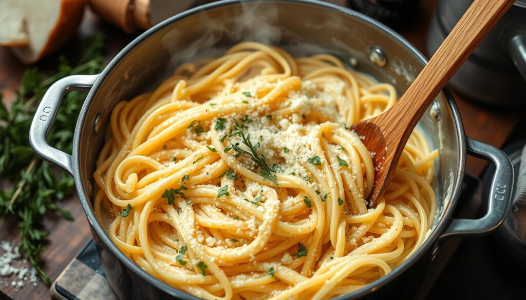 One Pot Garlic Parmesan Pasta