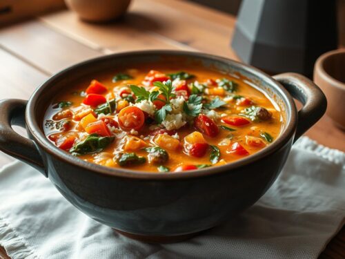 Plant-Based Cheeseburger Soup