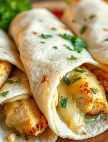 Cheesy Garlic Chicken Wrap