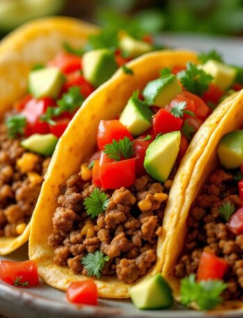 savory ground beef tacos